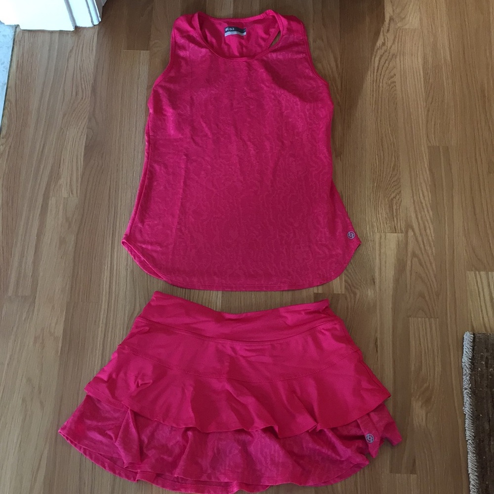 Lija Matching Pink Tennis Skirt and Top- size S/P